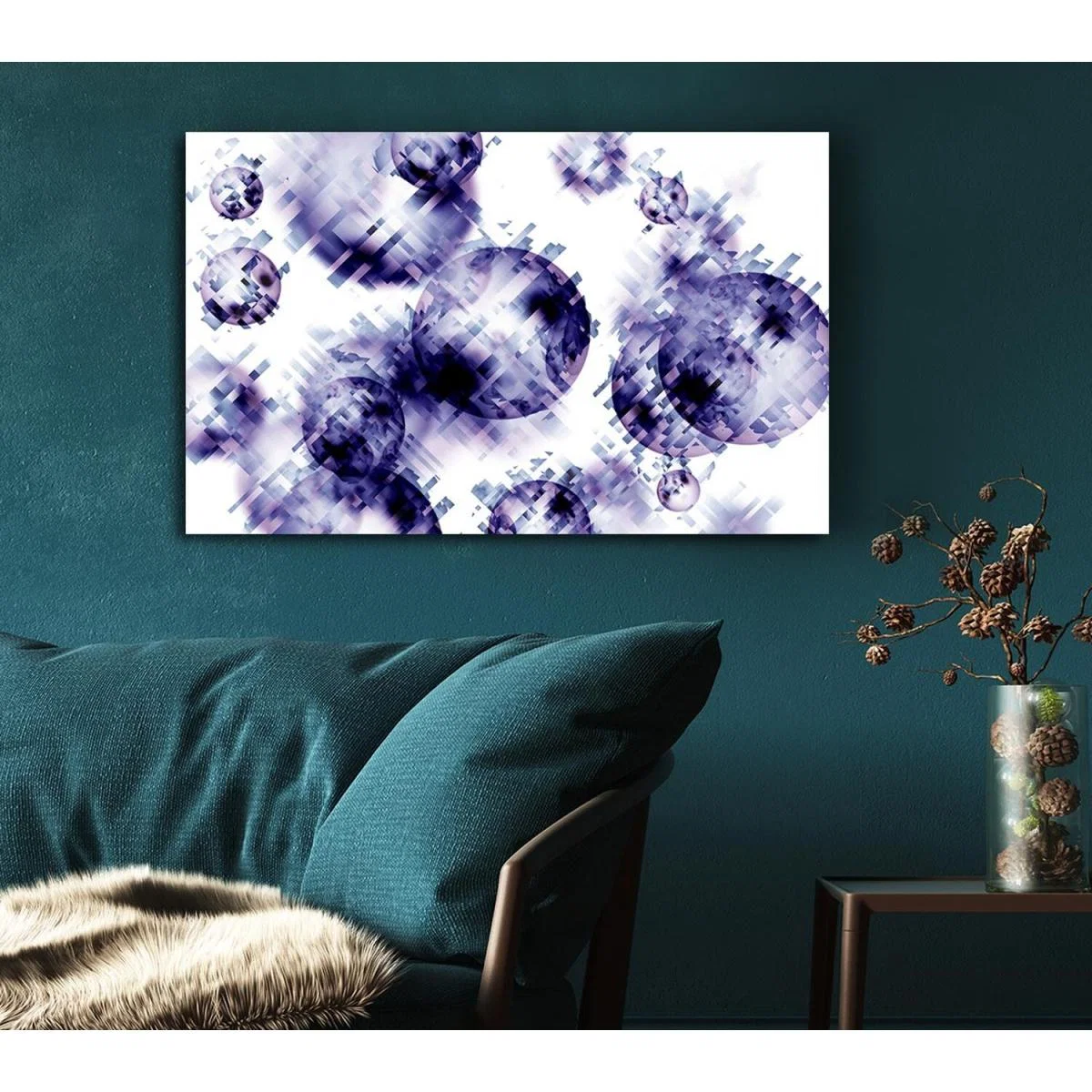 Spheres Of Time Canvas Print Wall Art - Yellow / 66.04cm – image 4
