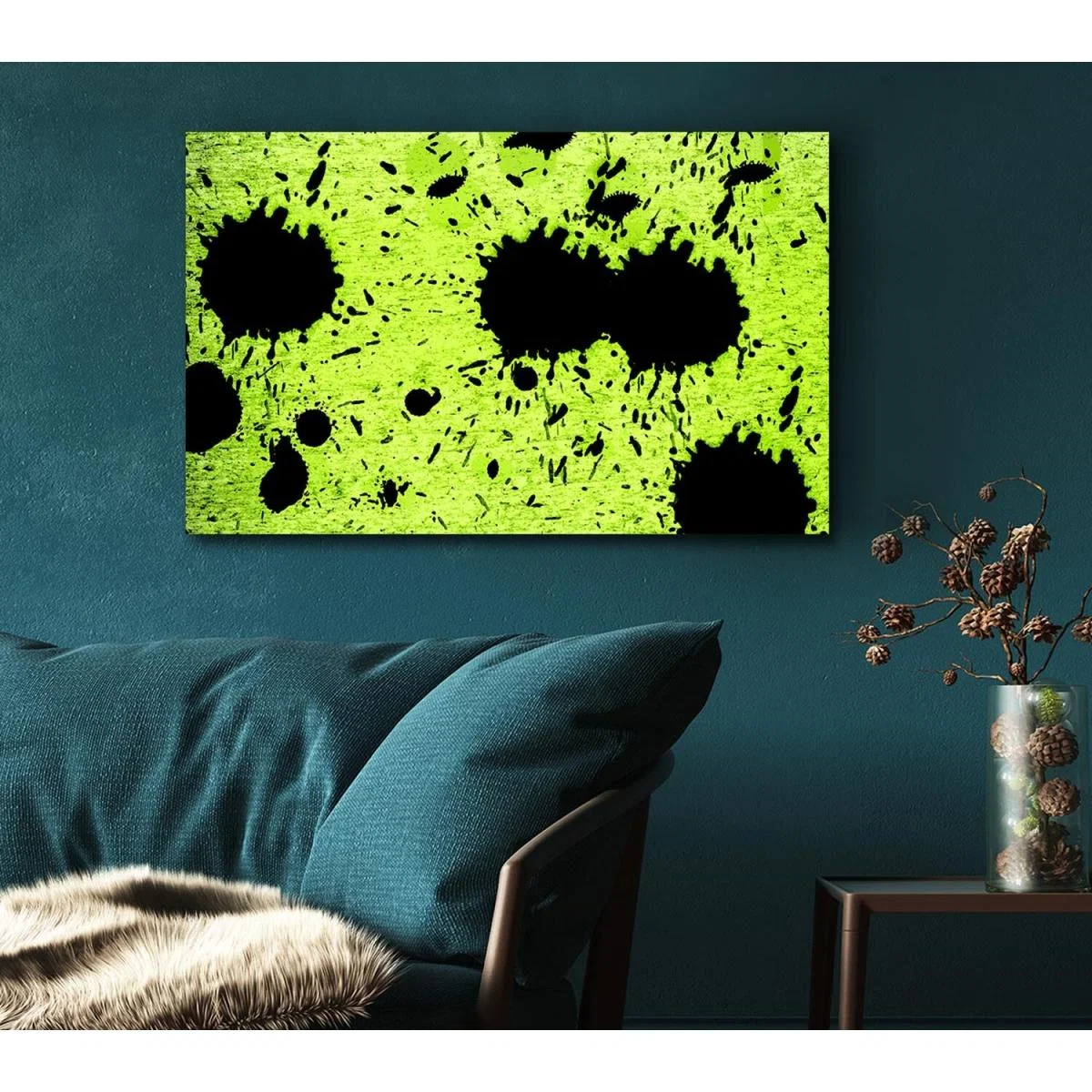 Lime Green Fury Canvas Print Wall Art - Yellow / 50.8cm – image 5