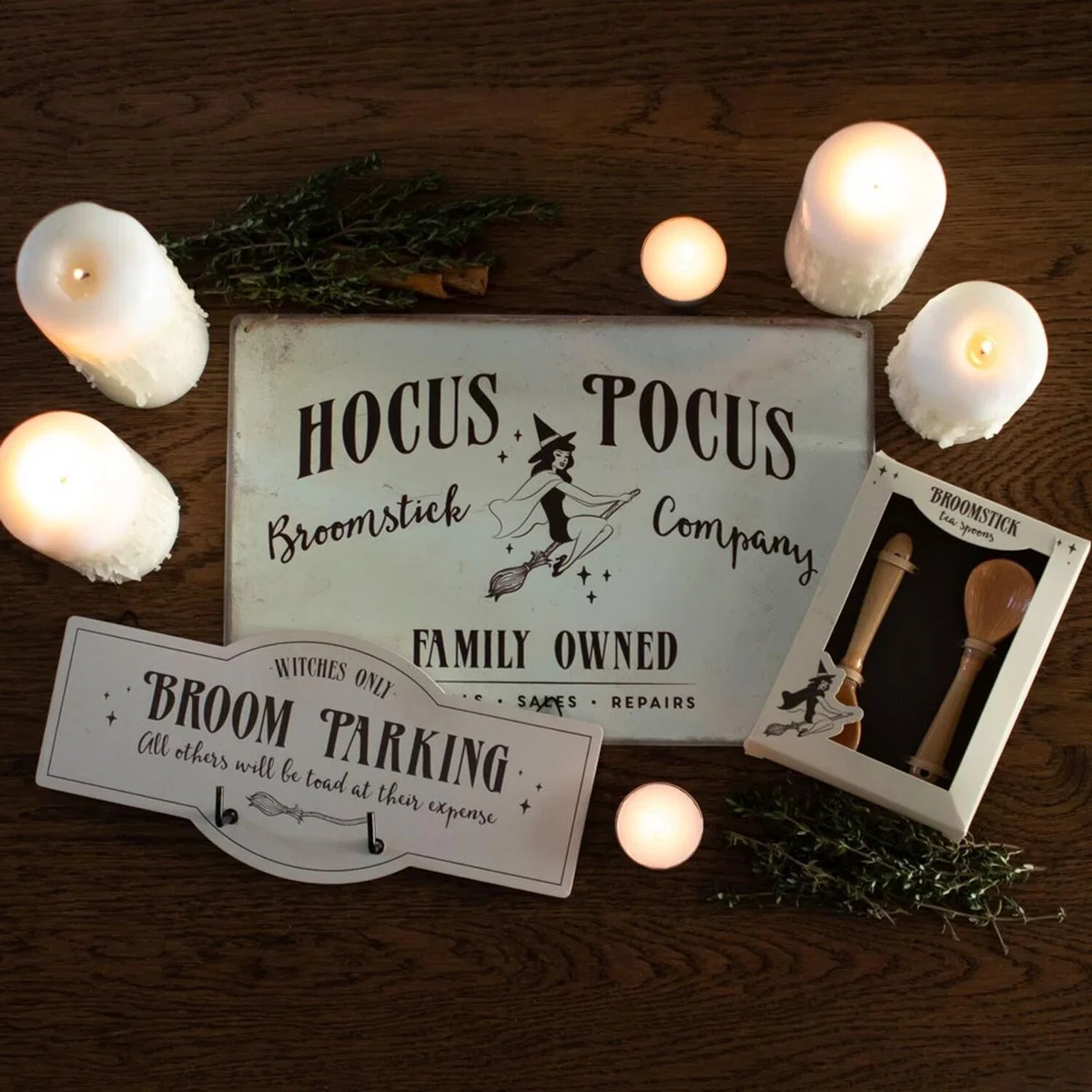 Retro Hocus Pocus Sign - Rustic White – image 2