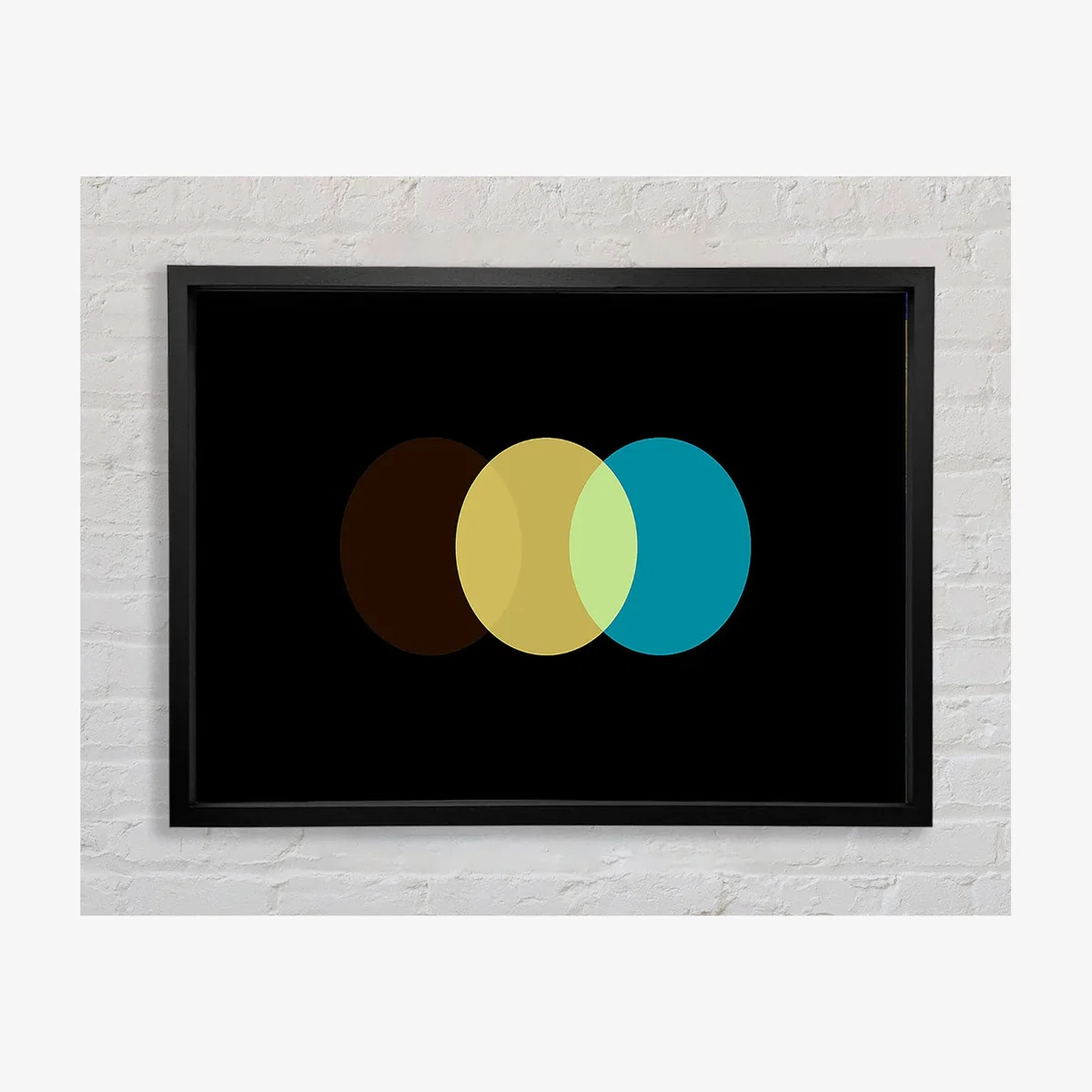 Triple Headlight Framed Print Abstract Prints - Black