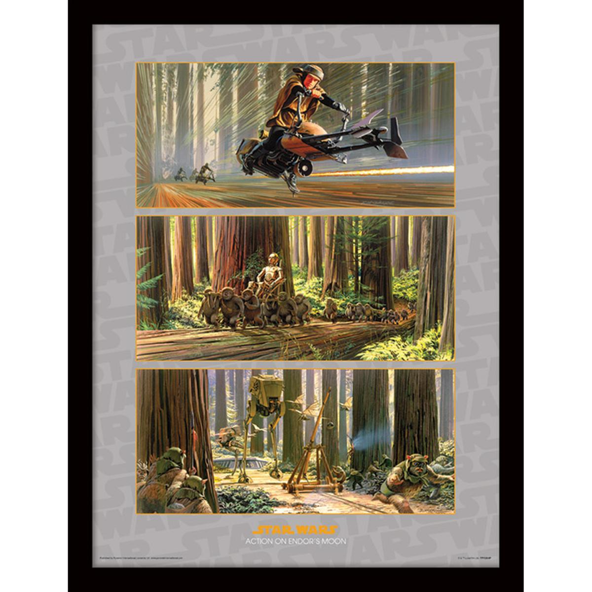 Star Wars (Action on Endor's Moon) Framed Print – image 2