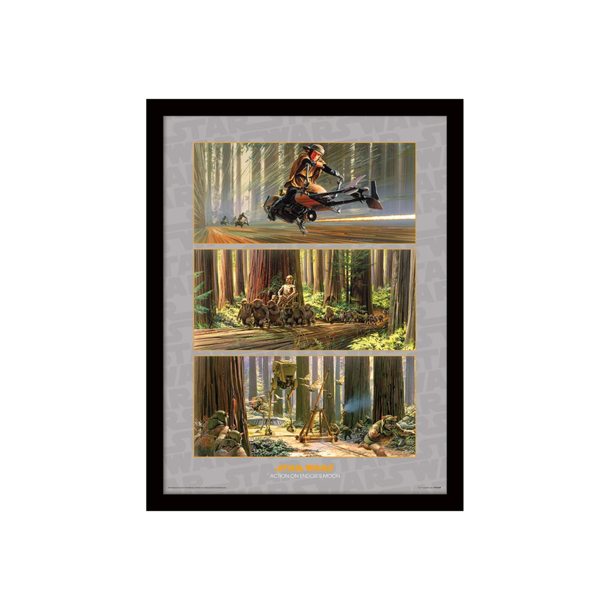 Star Wars (Action on Endor's Moon) Framed Print – image 1