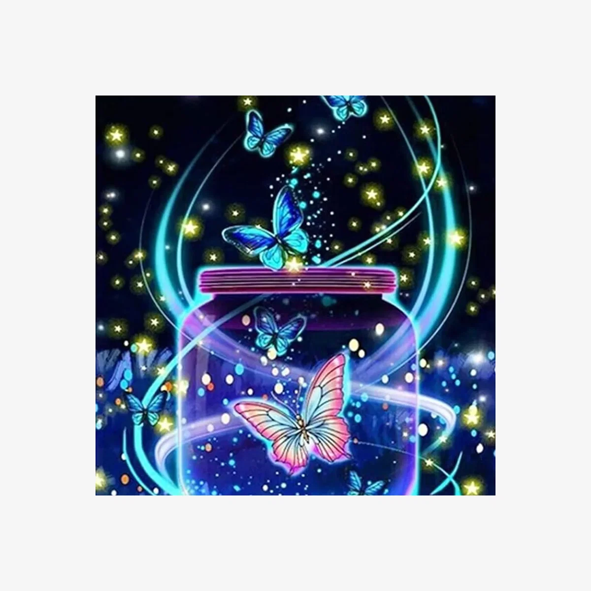 Butterfly in a Jar Diamond Painting - multi – image 1