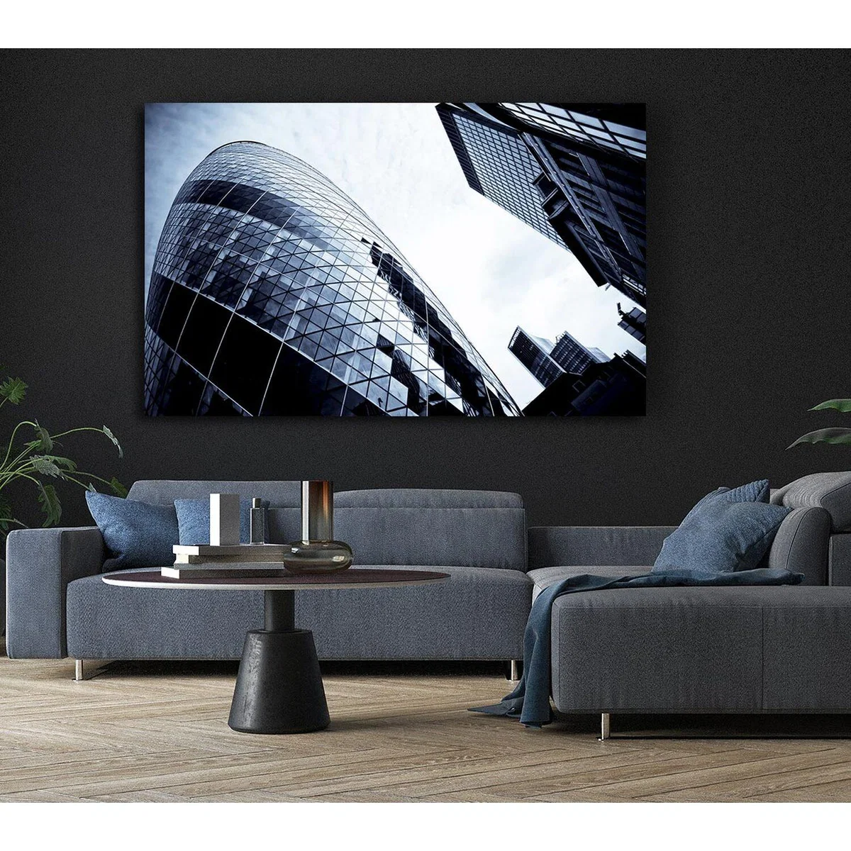 London The Gherkin Canvas Print Wall Art - Yellow / 66.04cm – image 6