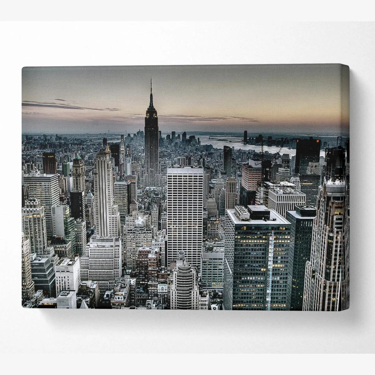 Across New York Canvas Print Wall Art - Yellow / 81.28cm – image 1
