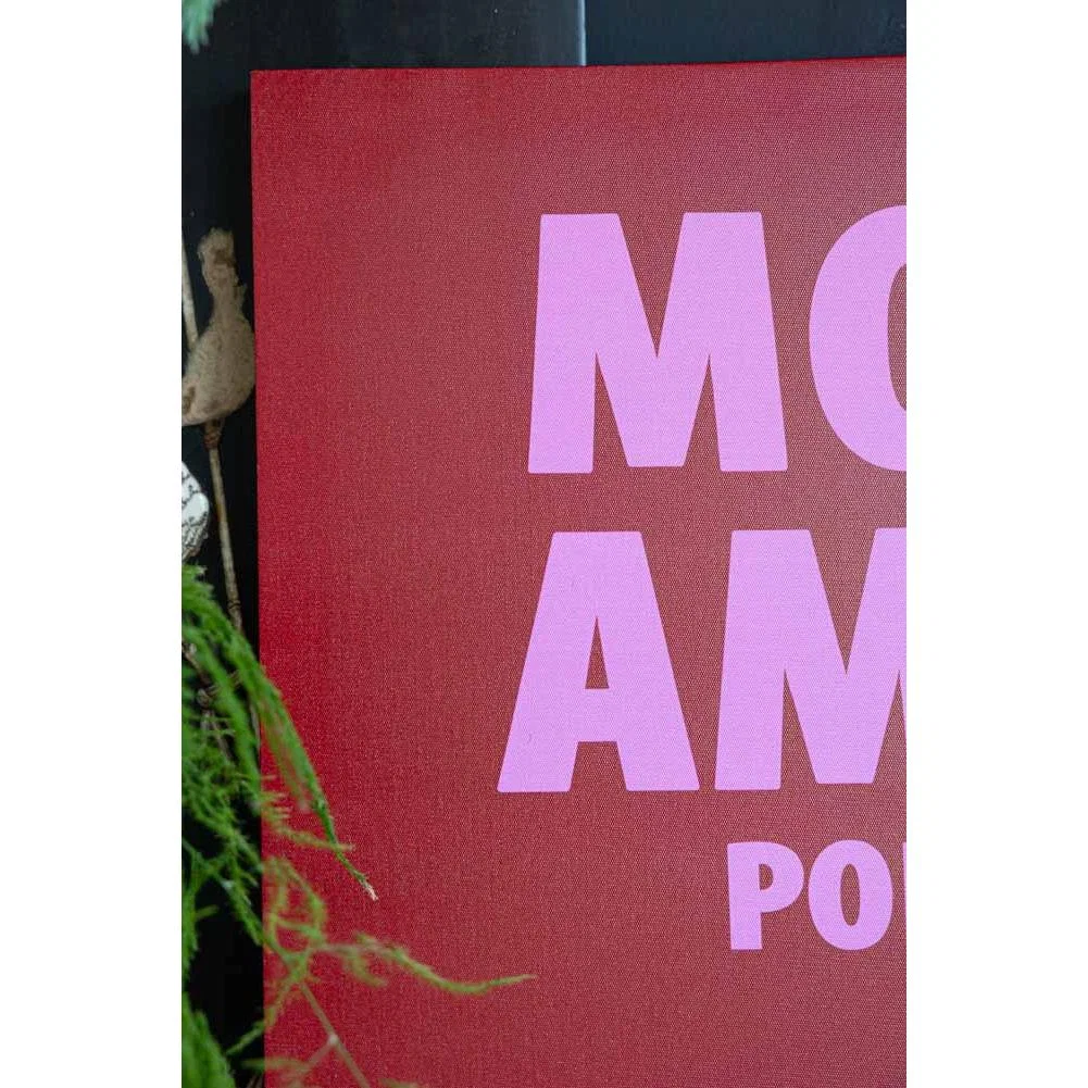 Red & Pink More Amor Por Favor Canvas – image 4