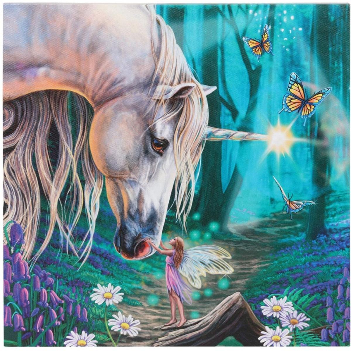Unicorn and Fairy Light up Canvas - Multicolour – image 2