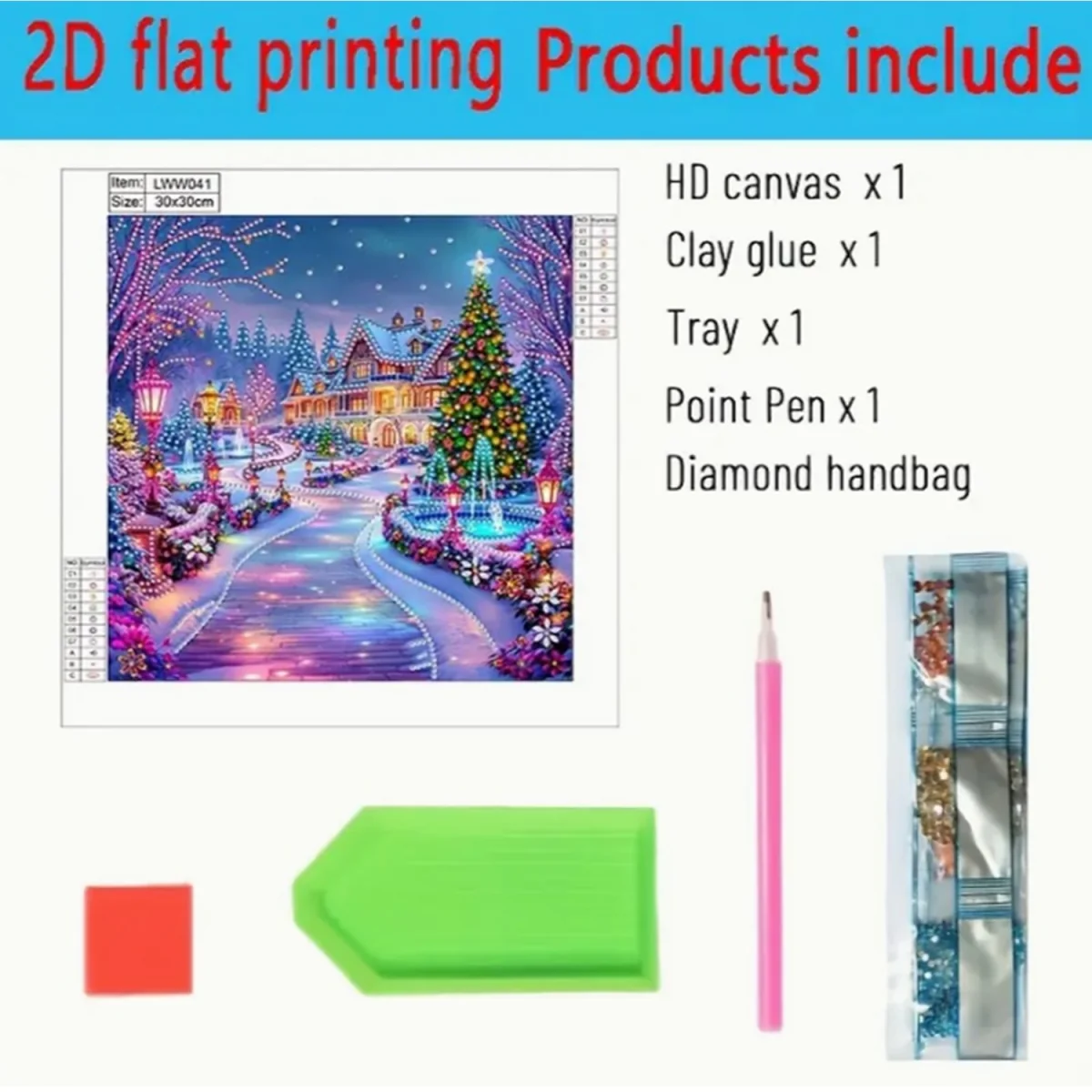 Aurora Christmas House Diamond Painting Kit - Multi – image 10