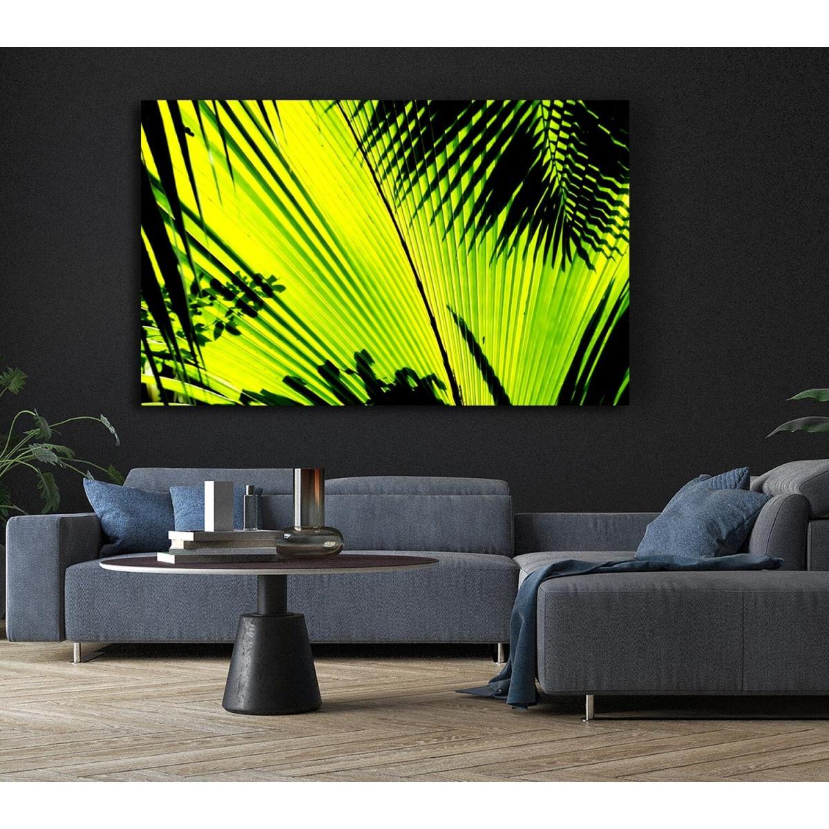 Lime Palm Tree Canvas Print Wall Art - Yellow / 66.04cm – image 6