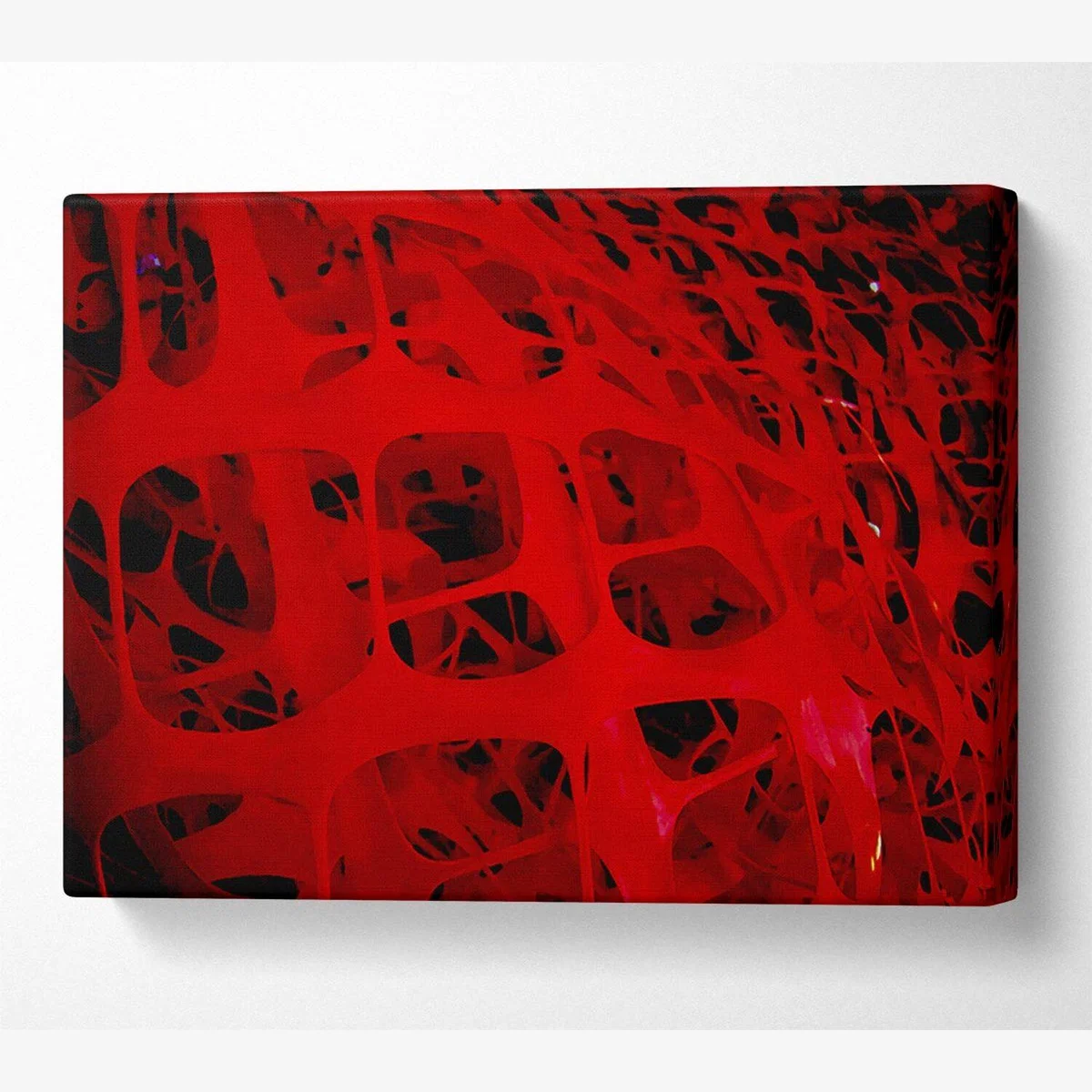 Red Squares Canvas Print Wall Art - Yellow / 50.8cm – image 1