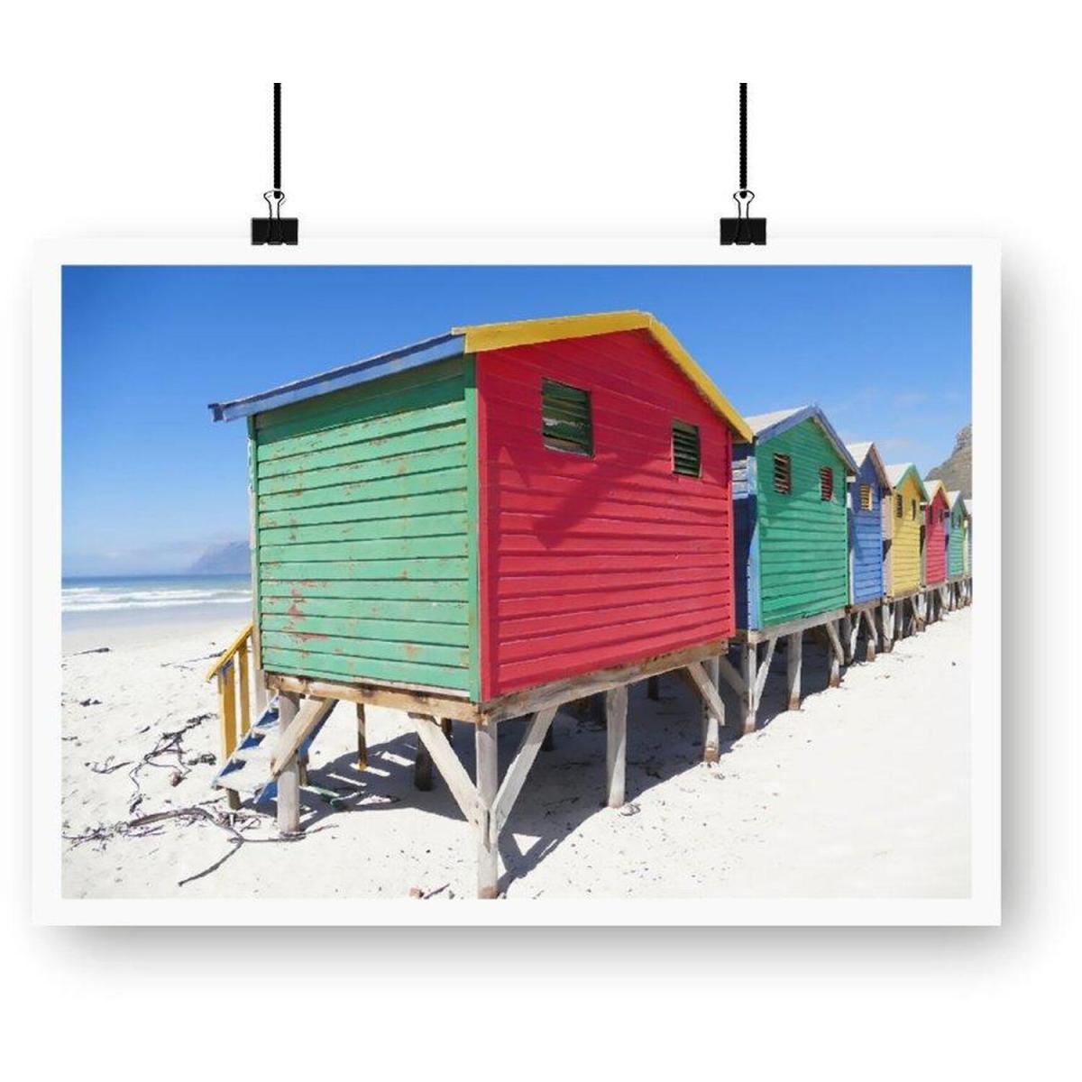 Beach Cabins Art Print - Blue / 29.7cm – image 2