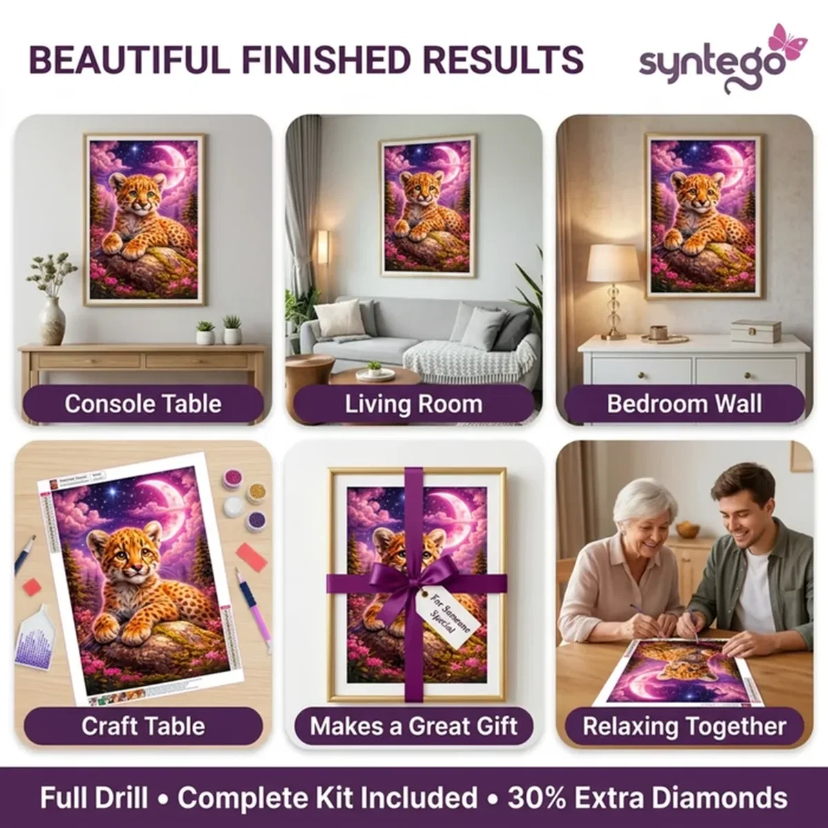 Leopard Cub 5D DIY Diamond Painting Kit - Multi – image 3