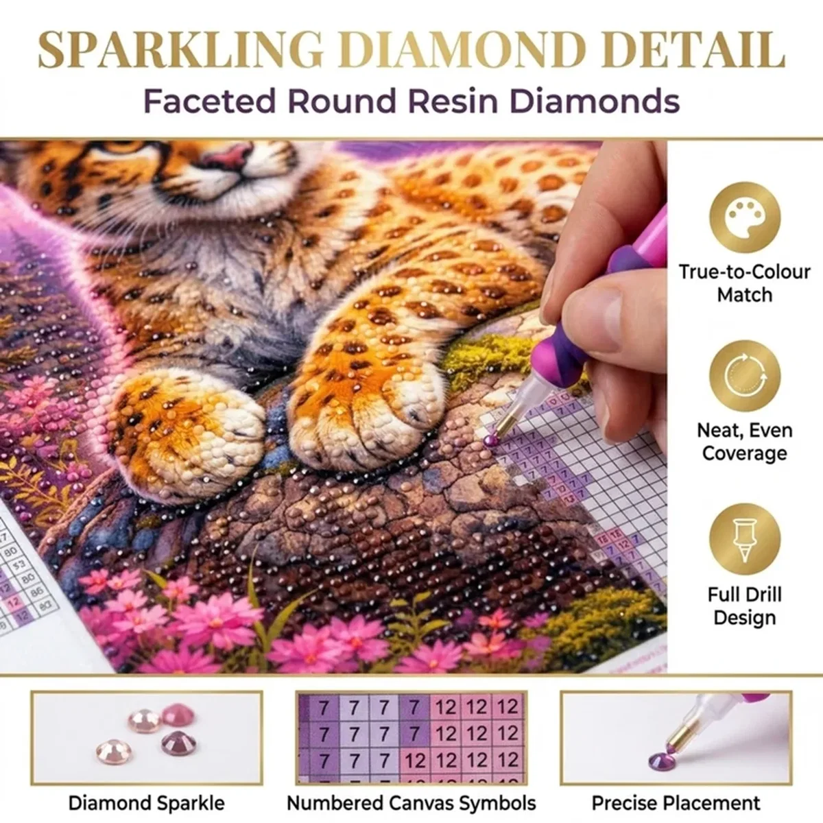 Leopard Cub 5D DIY Diamond Painting Kit - Multi – image 5