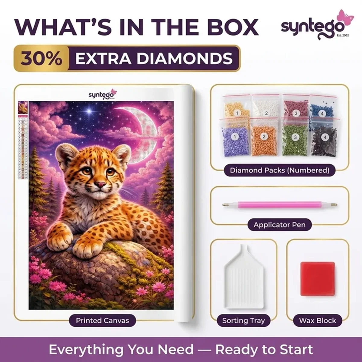 Leopard Cub 5D DIY Diamond Painting Kit - Multi – image 6