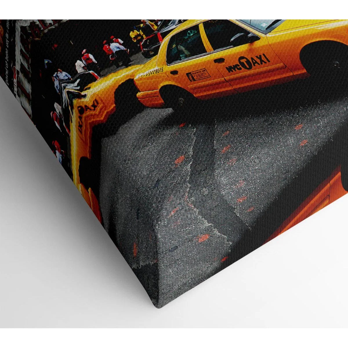 Broadway Cabs In New York Canvas Print Wall Art - Yellow / 66.04cm – image 2