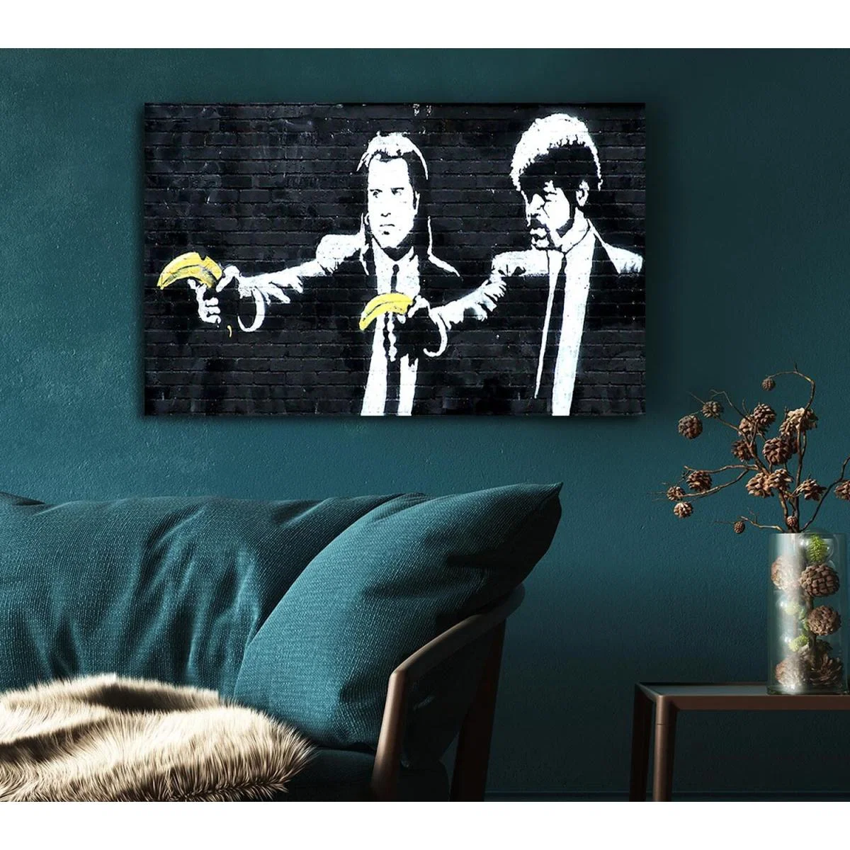 Banksy Pulp Fiction - Yellow / Medium 20 x 32 Inches – image 3