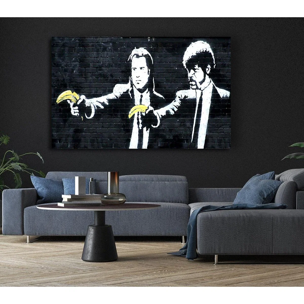 Banksy Pulp Fiction - Yellow / Medium 20 x 32 Inches – image 4