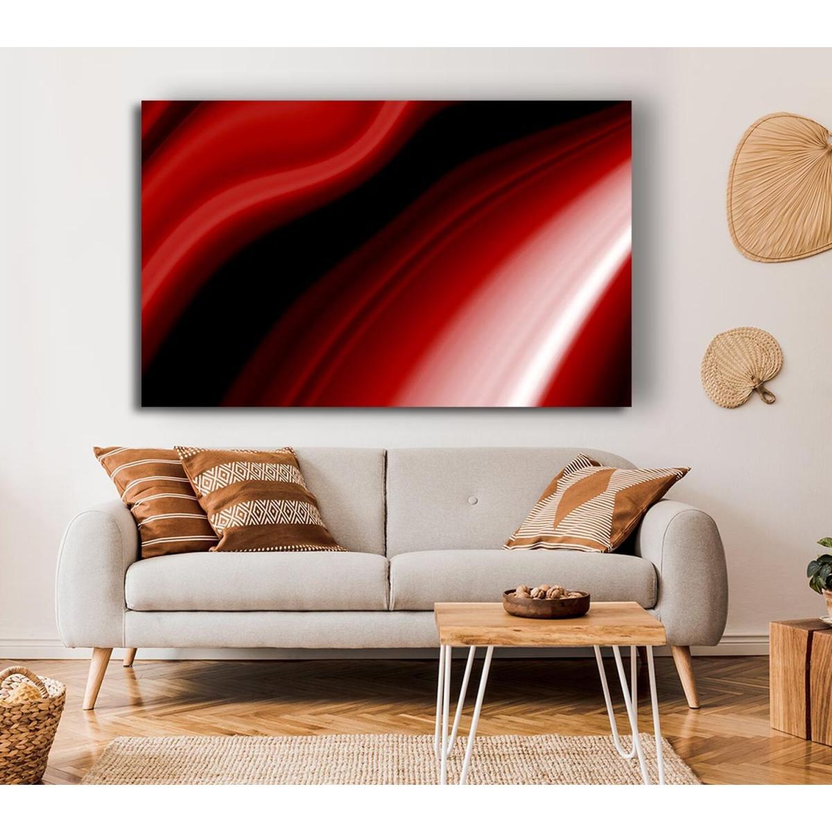 Red Streaks Canvas Print Wall Art - Yellow / 101.6cm – image 4