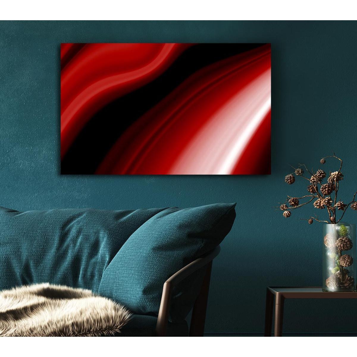 Red Streaks Canvas Print Wall Art - Yellow / 101.6cm – image 5