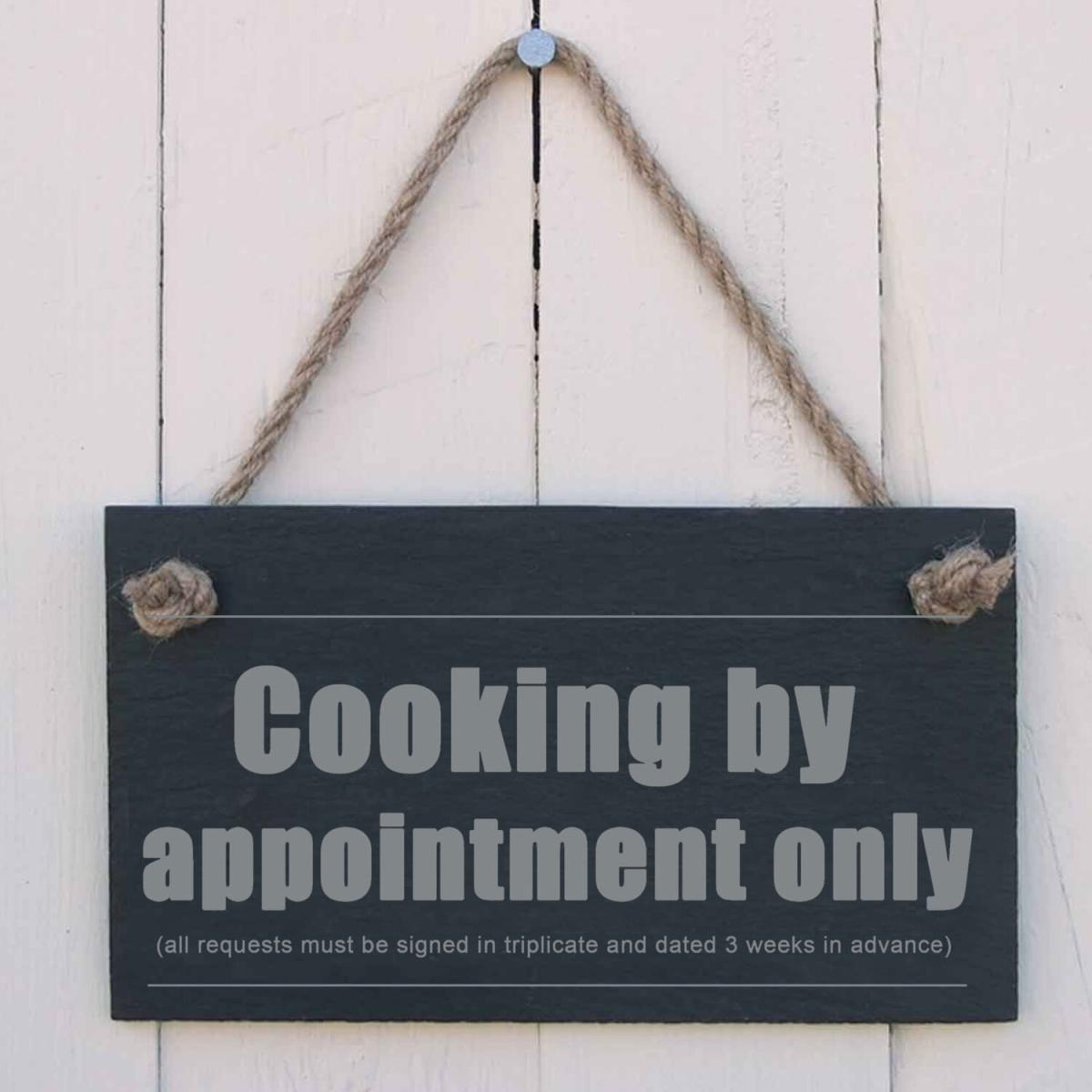 Slate Hanging Sign Cooking By Apt Only – image 2