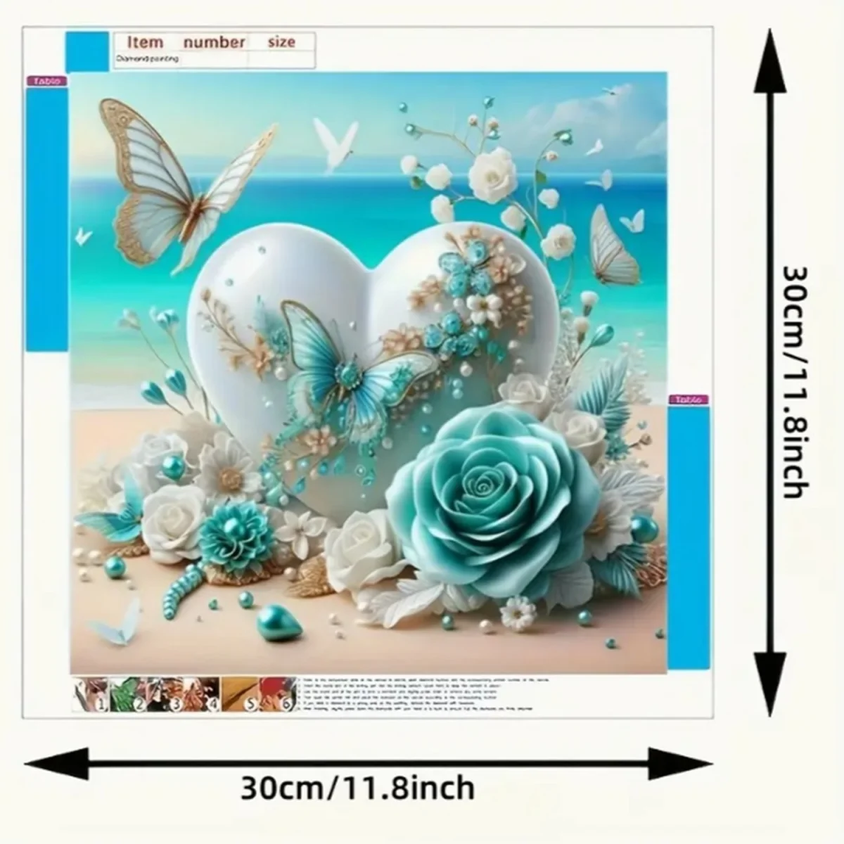 Beach Butterfly Scene Diamond Painting Kit - Multi – image 11