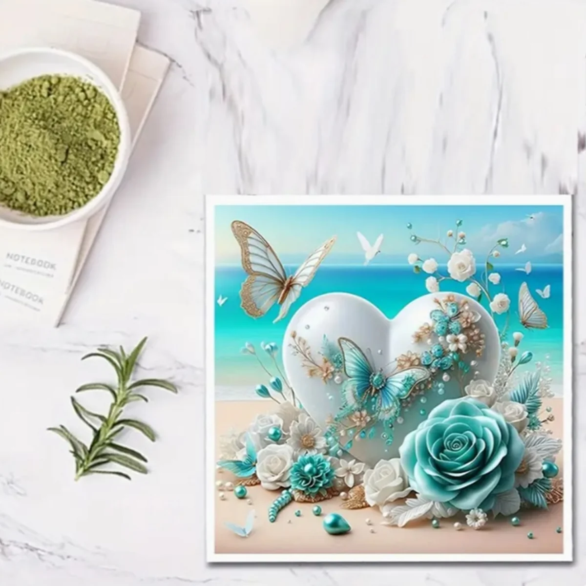Beach Butterfly Scene Diamond Painting Kit - Multi – image 12