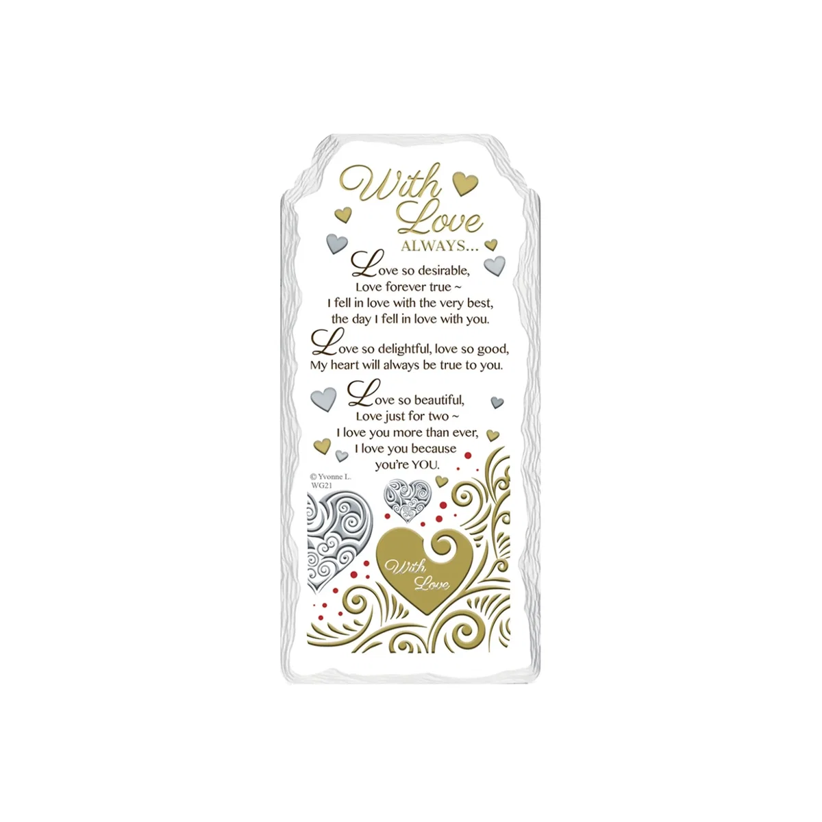 With Love Always... Sentimental Handcrafted Ceramic Plaque - Multi