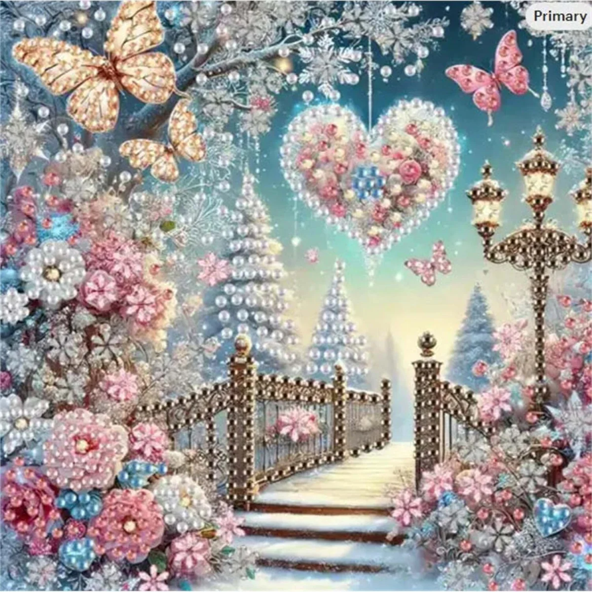Romantic Winter Wonderland Diamond Painting Kit - Multi – image 10