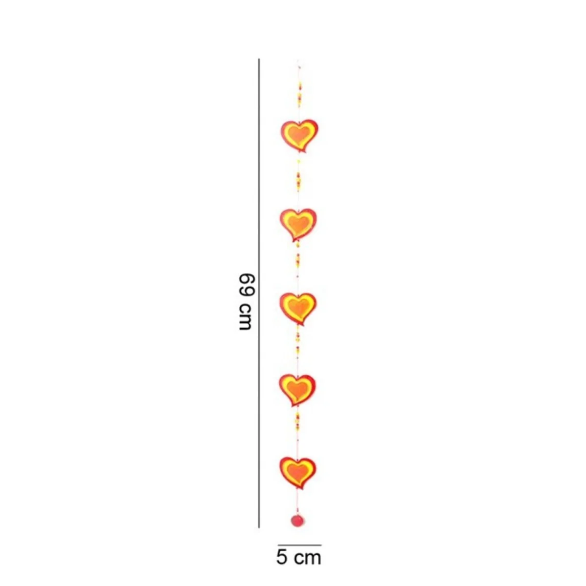 Red and Yellow Heart String Sun Catcher Window Hanging Suncatcher - Red – image 2