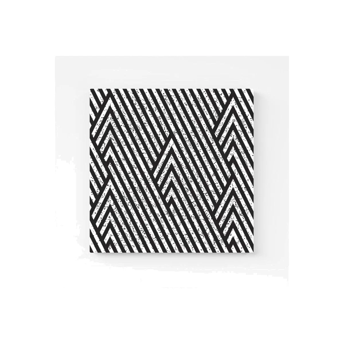 Oblique Black Grunge Pattern Canvas Print - Grey / Large – image 1