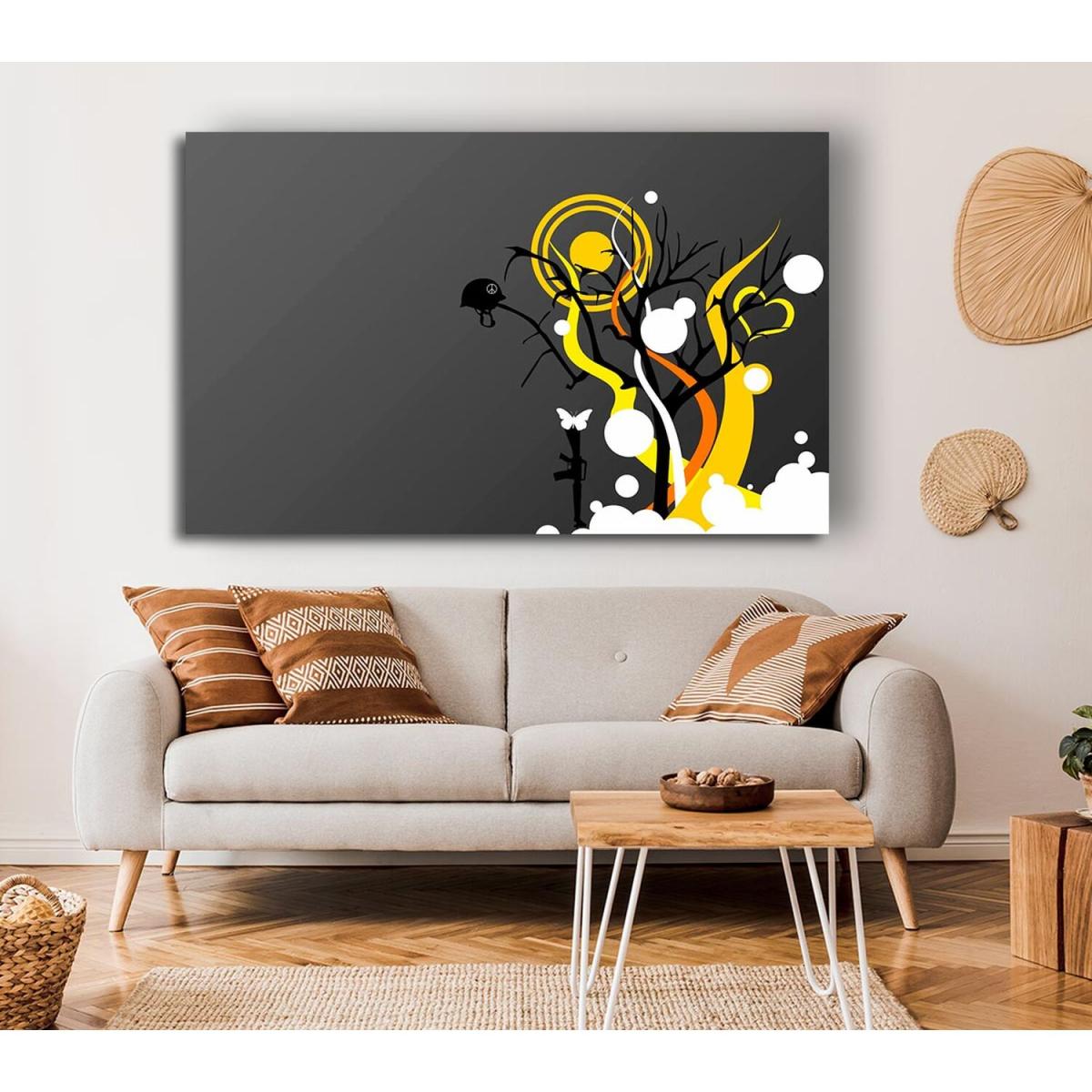 The Yellow Sun Canvas Print Wall Art - Yellow / 81.28cm – image 4