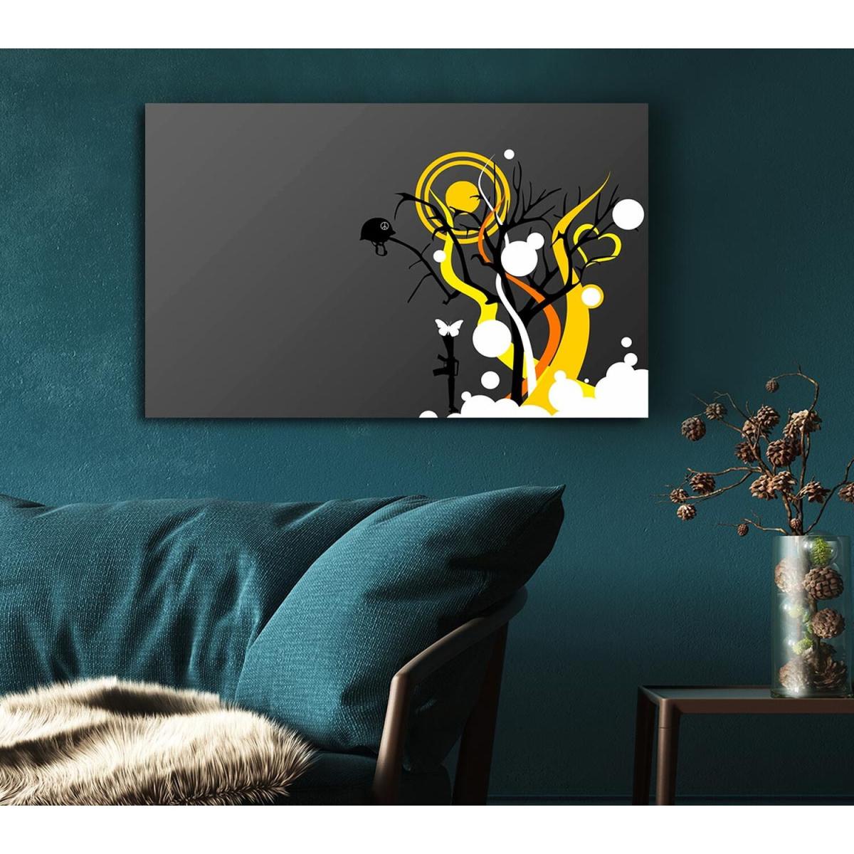 The Yellow Sun Canvas Print Wall Art - Yellow / 81.28cm – image 5