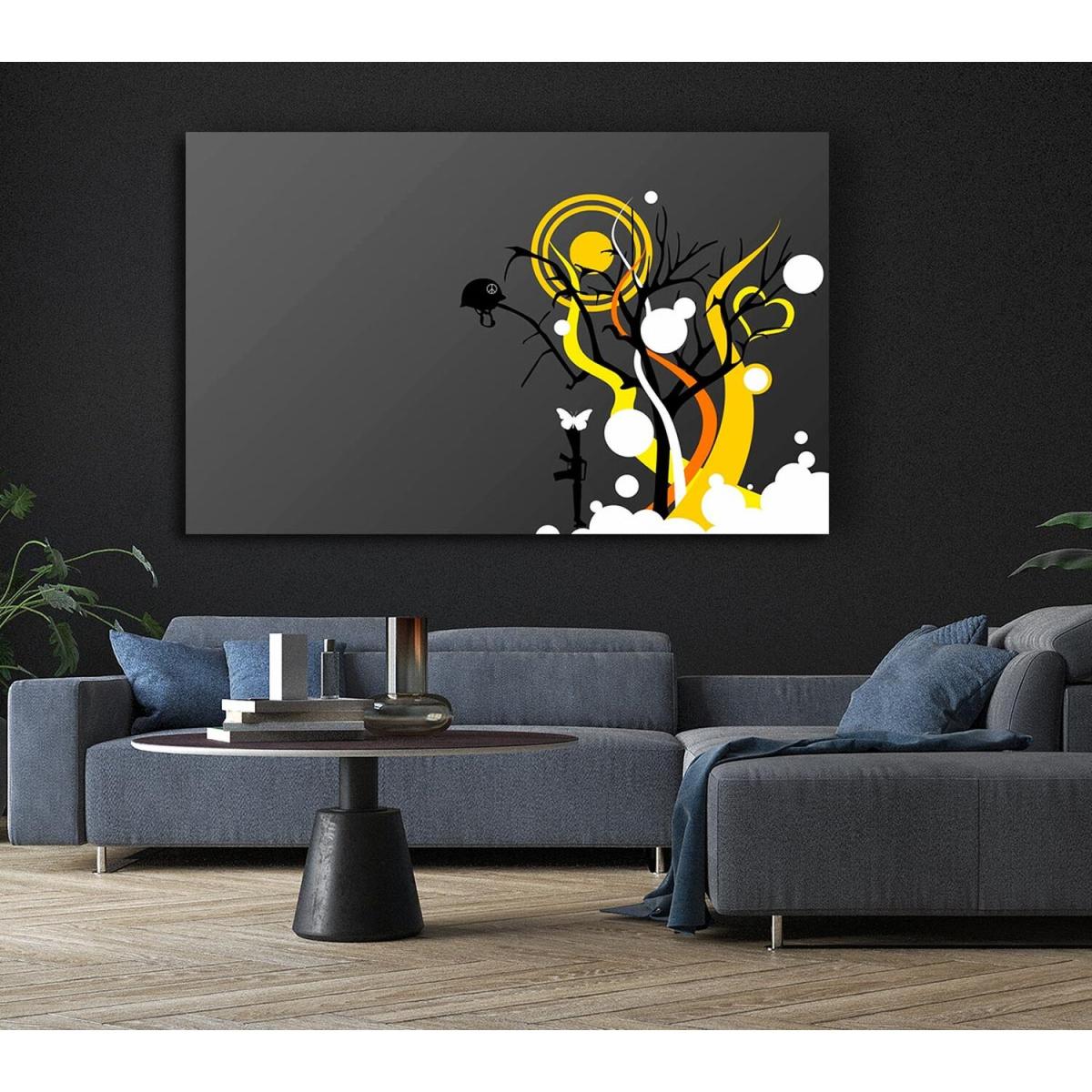 The Yellow Sun Canvas Print Wall Art - Yellow / 81.28cm – image 6