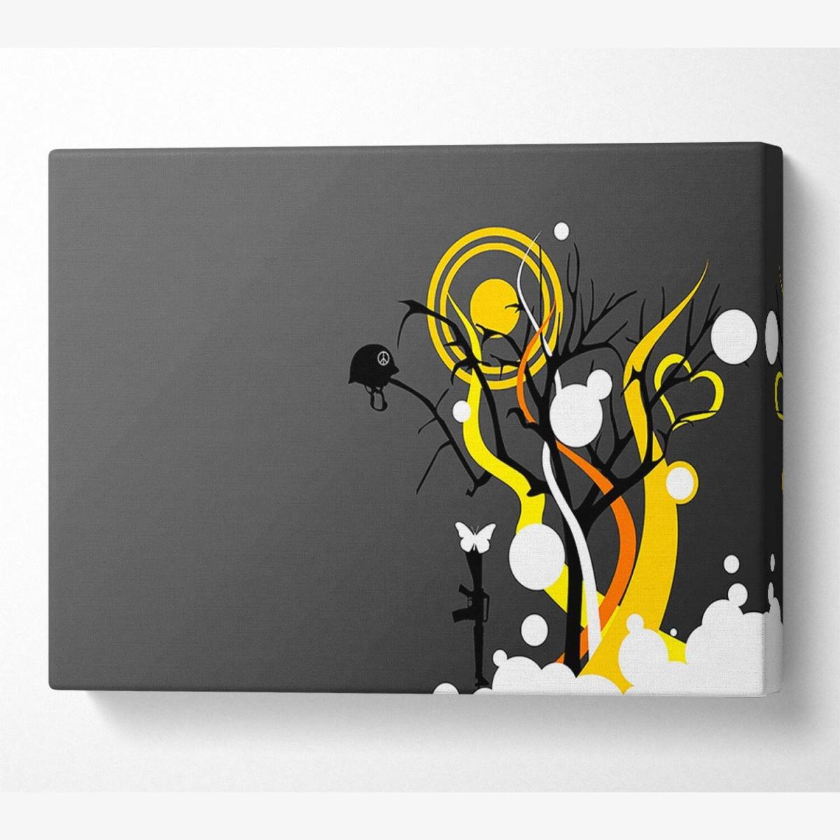 The Yellow Sun Canvas Print Wall Art - Yellow / 81.28cm – image 1