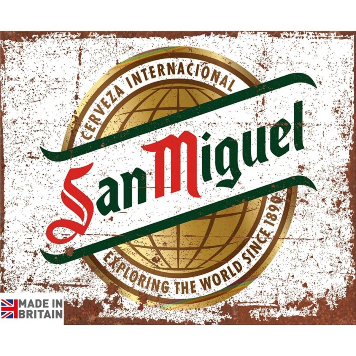 Small Metal Sign Beer San Miguel - White – image 2