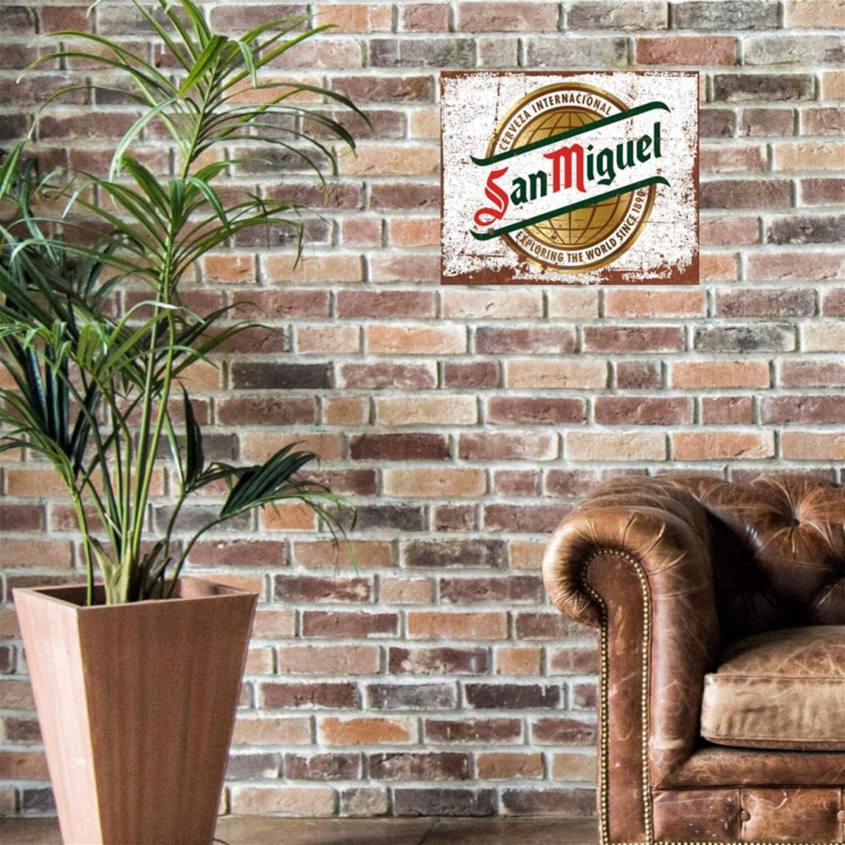Small Metal Sign Beer San Miguel - White – image 3