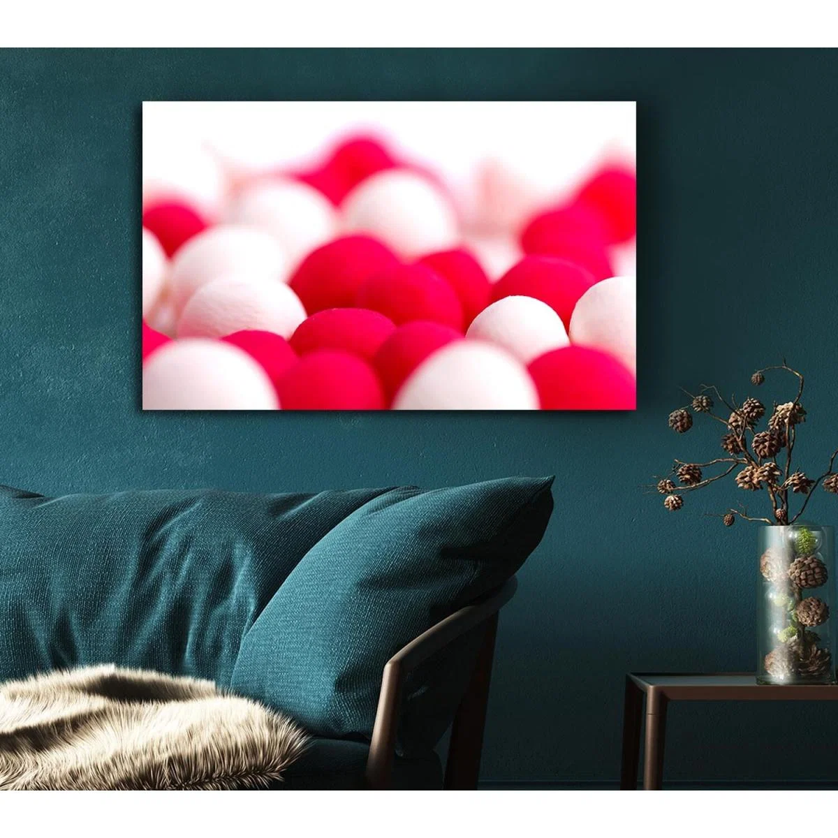 Pink And White Sweet Canvas Print Wall Art - Yellow / 81.28cm – image 3