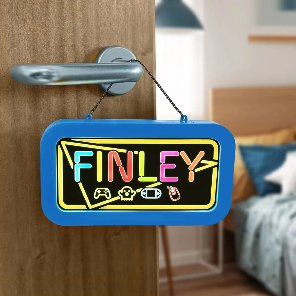 Finley Pre-personalised Light-Up Neon Bedroom Sign - Black – image 8