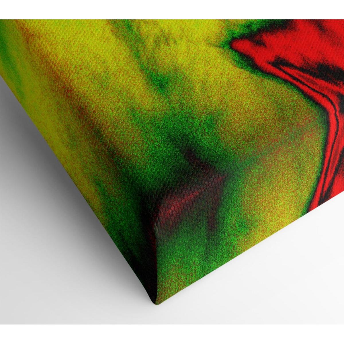 Red Liquid Lava Canvas Print Wall Art - Yellow / 35.56cm – image 2