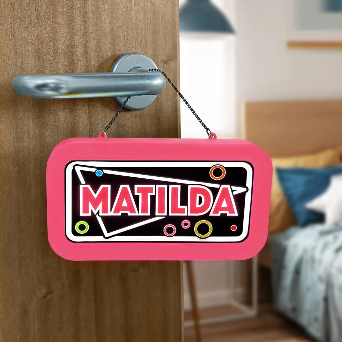 Matilda Pre-personalised Light-Up Neon Bedroom Sign - Pink – image 8