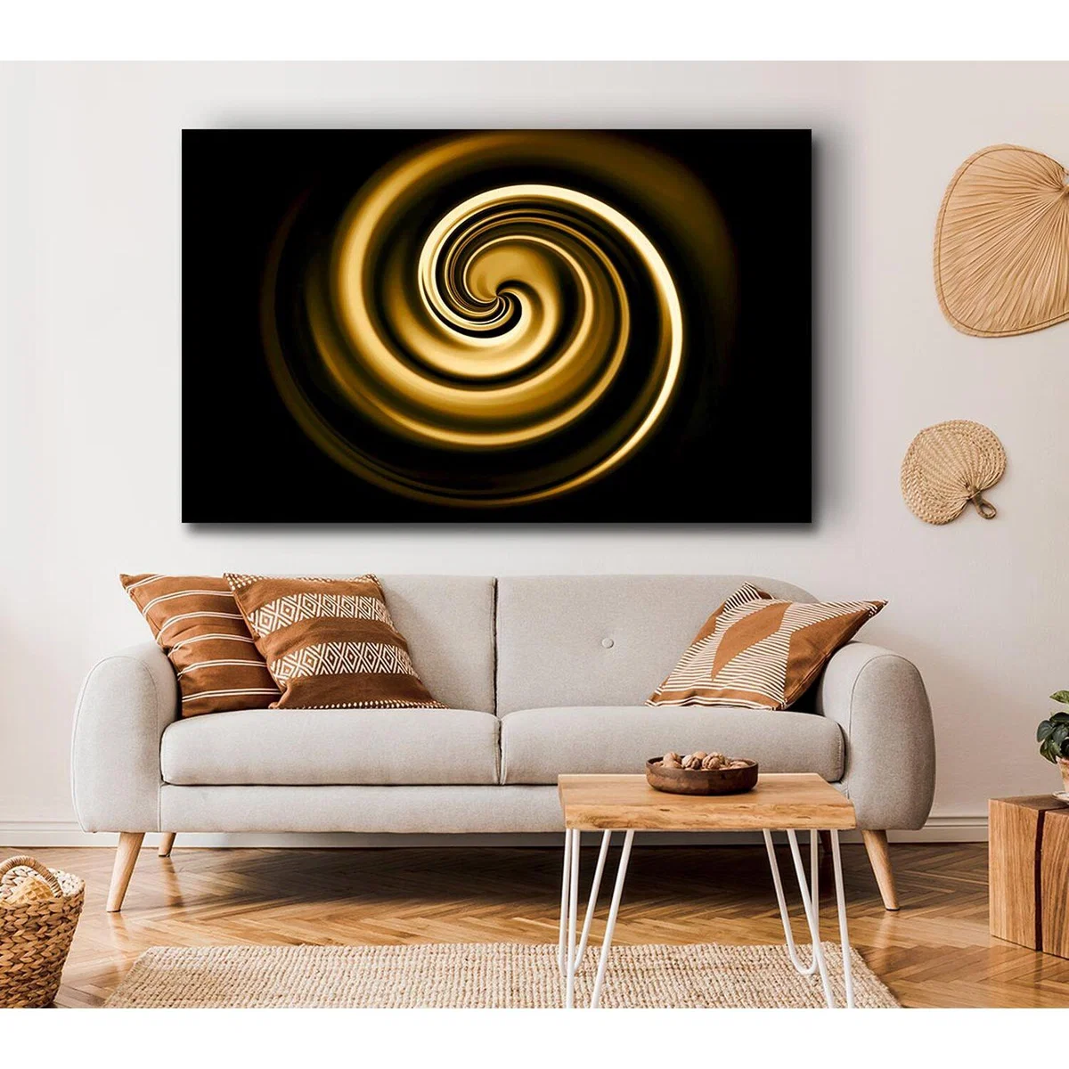 Coils Of Time Canvas Print Wall Art - Yellow / 66.04cm – image 4