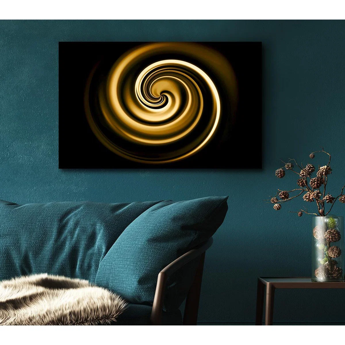 Coils Of Time Canvas Print Wall Art - Yellow / 66.04cm – image 5