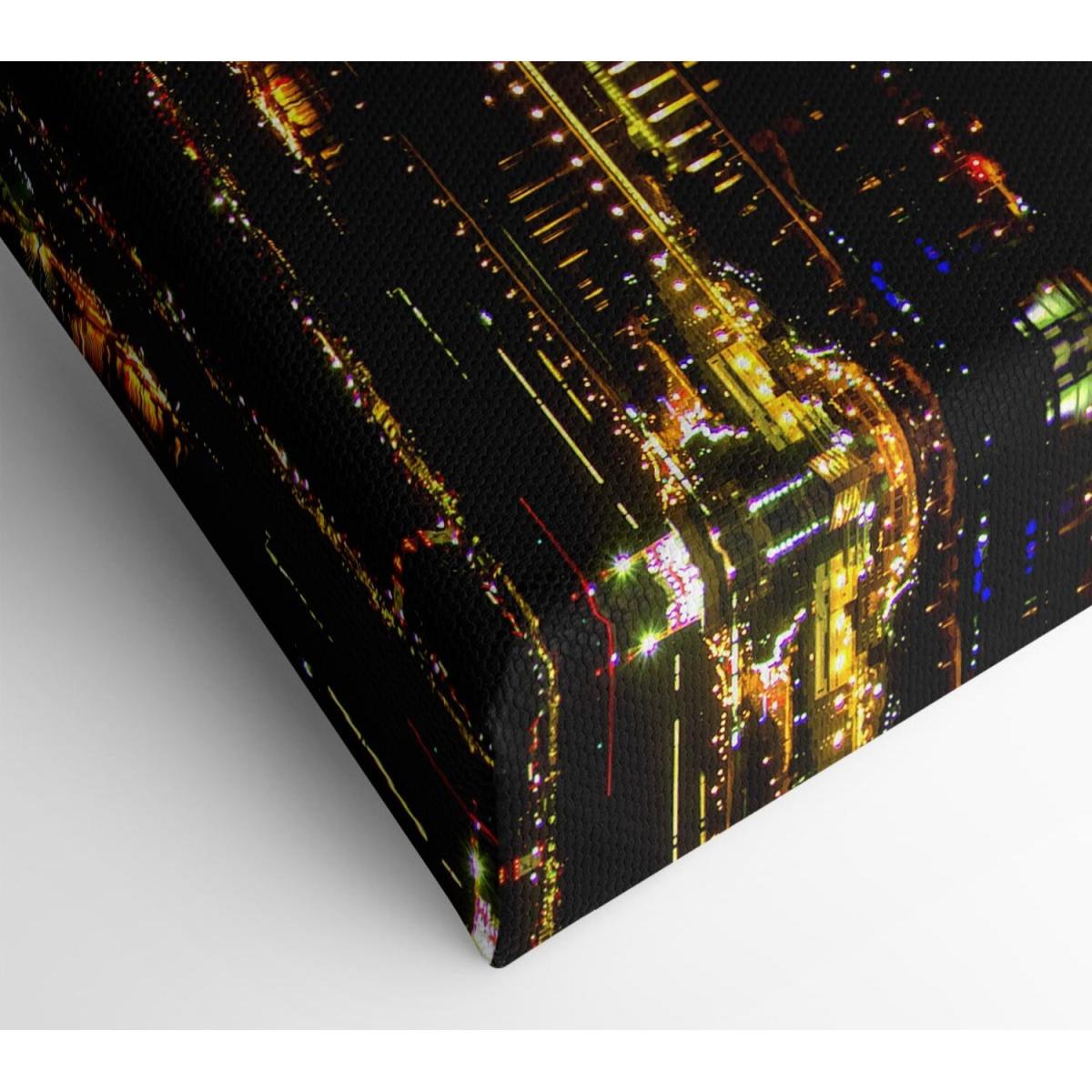 Lights At Danube Vienna Canvas Print Wall Art - Yellow / 101.6cm – image 2