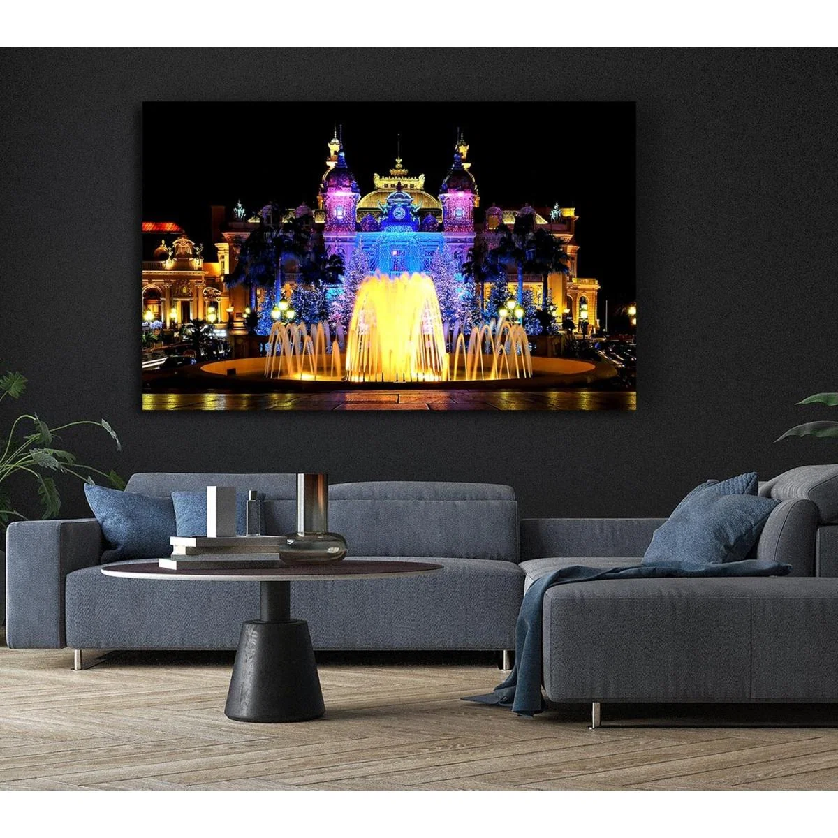 Monte Carlo Casino Canvas Print Wall Art - Yellow / 35.56cm – image 5
