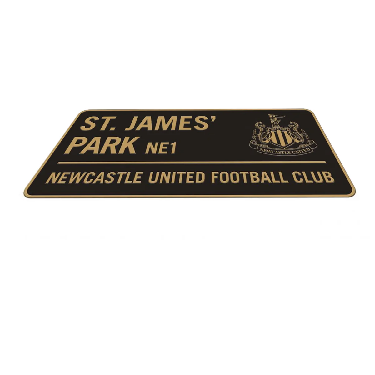 Newcastle United FC Metal Two Tone Street Sign - Black/Gold – image 2