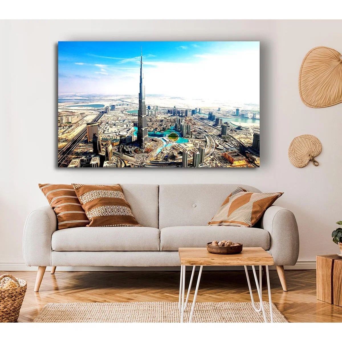 Burj Khalifa Aka Burj Dubai Canvas Print Wall Art - Yellow / 81.28cm – image 3