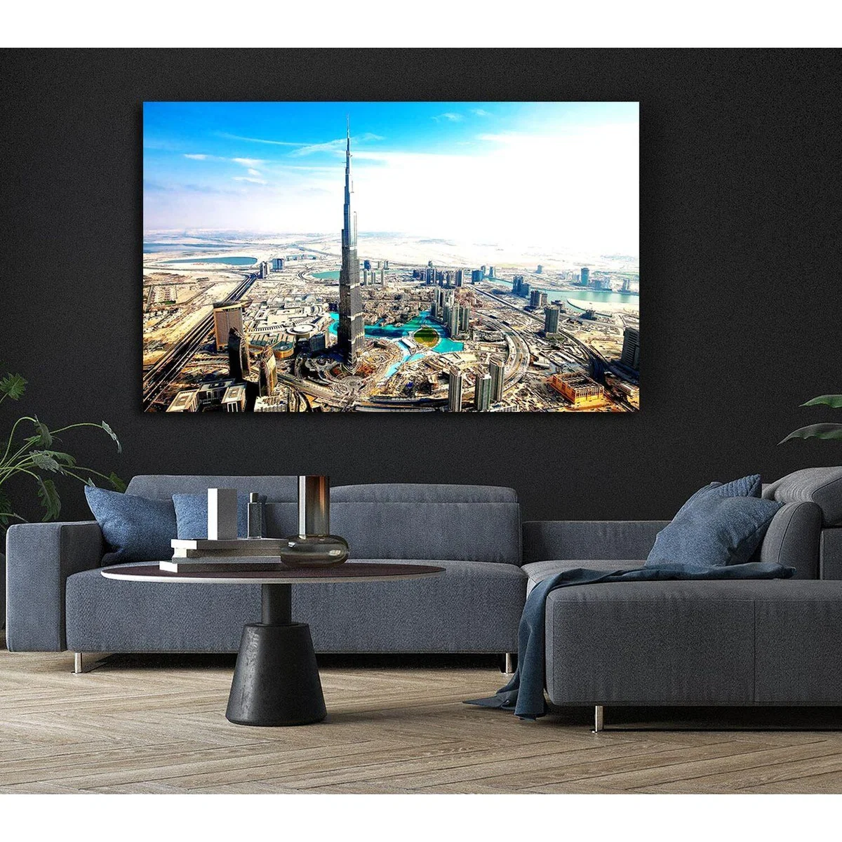 Burj Khalifa Aka Burj Dubai Canvas Print Wall Art - Yellow / 81.28cm – image 5
