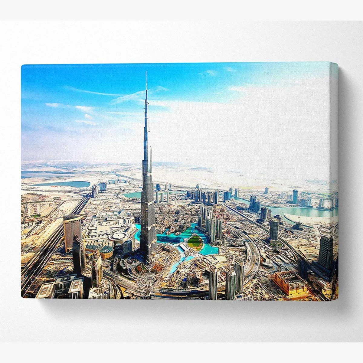Burj Khalifa Aka Burj Dubai Canvas Print Wall Art - Yellow / 81.28cm – image 1
