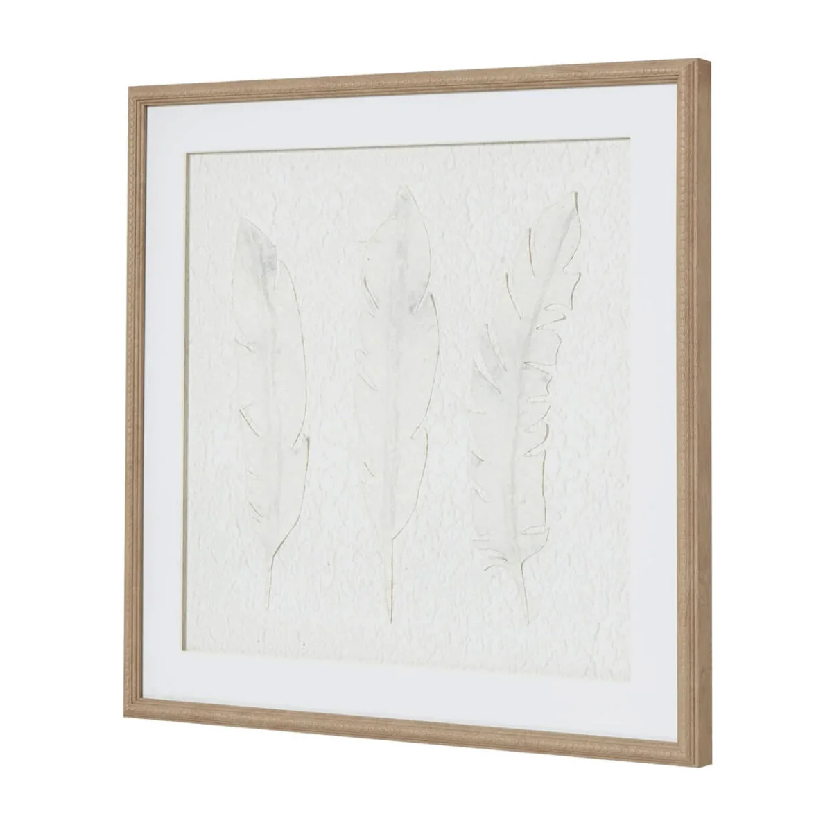 Hill Interiors Solli Feathers Framed Art Print - Brown/Grey/White – image 2