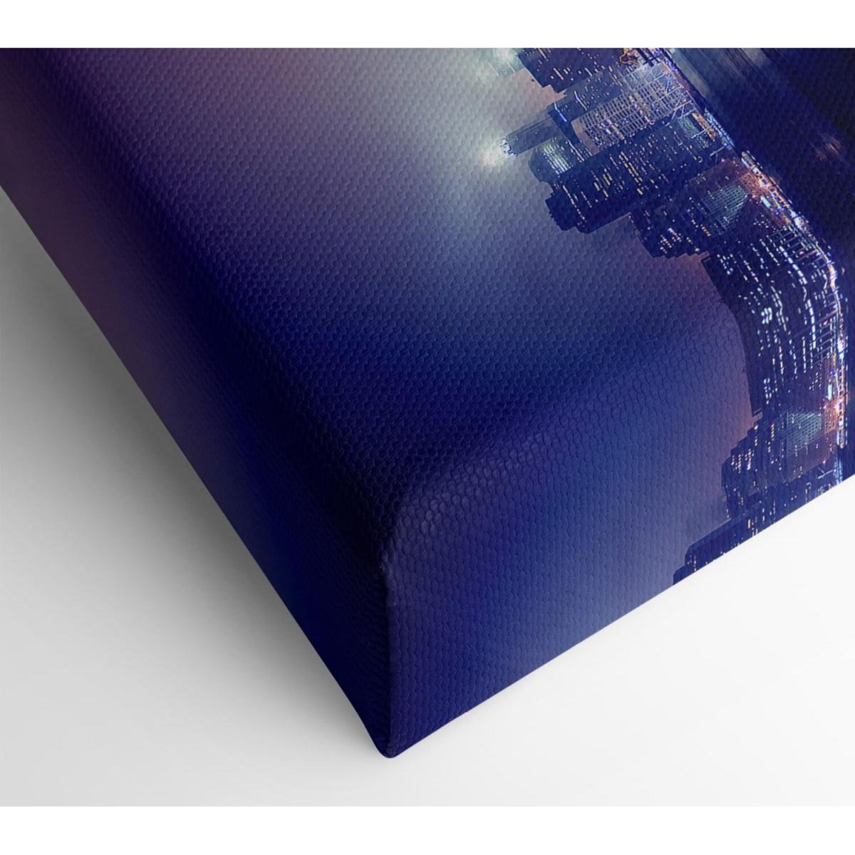 City Nights Lights Canvas Print Wall Art - Yellow / 81.28cm – image 2